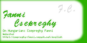 fanni csepreghy business card